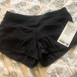 new with tags black lululemon shorts!!
